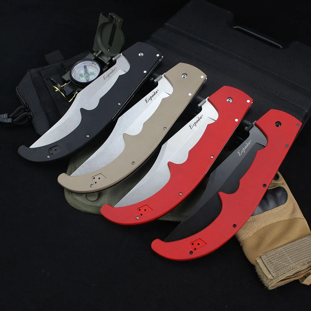 New Cold Espada XL Tactical Folding Knife 8Cr13Mov Steel G10 Handle Professional Large Survival Military Hunting Knives EDC folding pocket knife