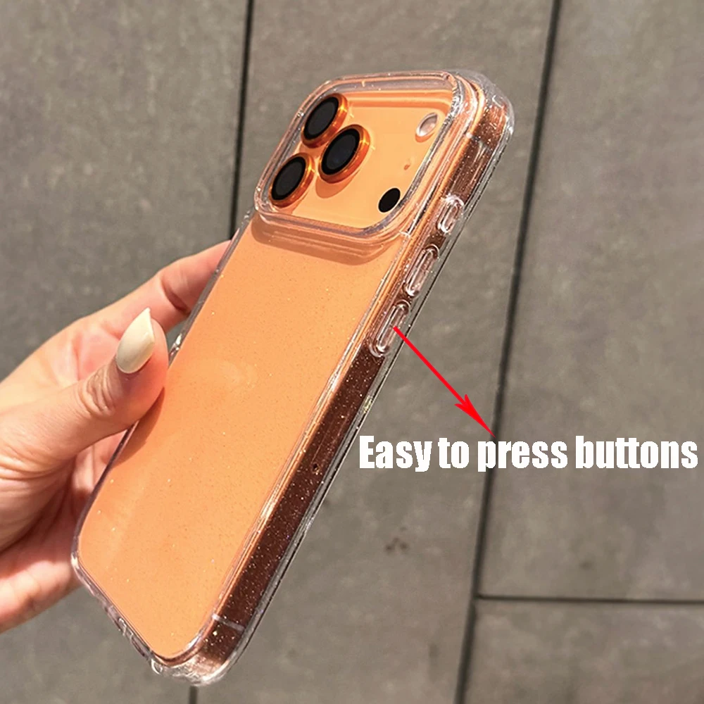 Elegant Sparkling Clear Luxury Case with Soft Silicone Transparent Bumper