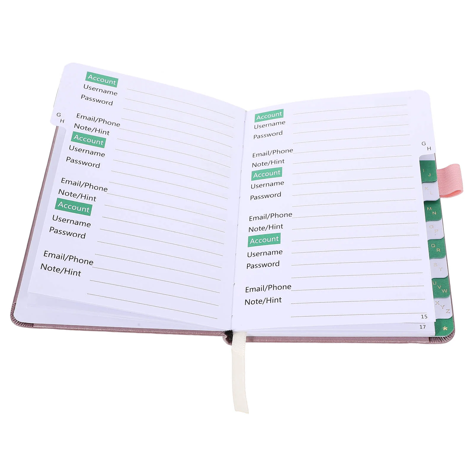 Password Book Address Phone Imitation Index Page with Pen Insert Strap (sky Blue ) Numbers Office