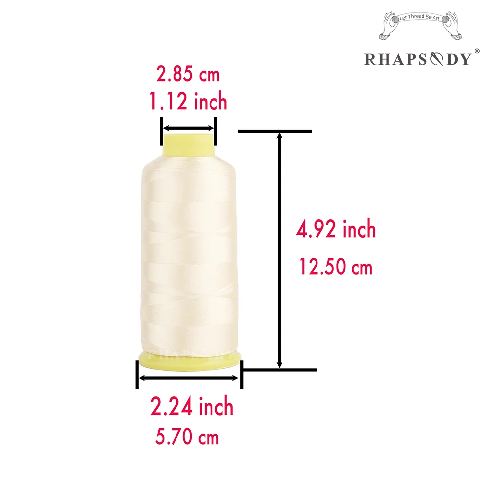 Rhapsody 형제 가수 재봉용 폴리에스터 자수 실, 가정용 재봉틀, 좋은 품질, 새로운 색상, 120D2, 40WT, 5000M