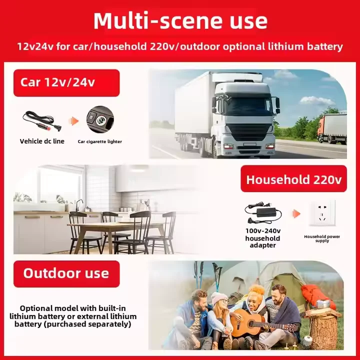 Dual-Use 75L Compressor Refrigerator 12V/24V 110V/220V Freezer Cooler for Cars and Home Large Trucks 6