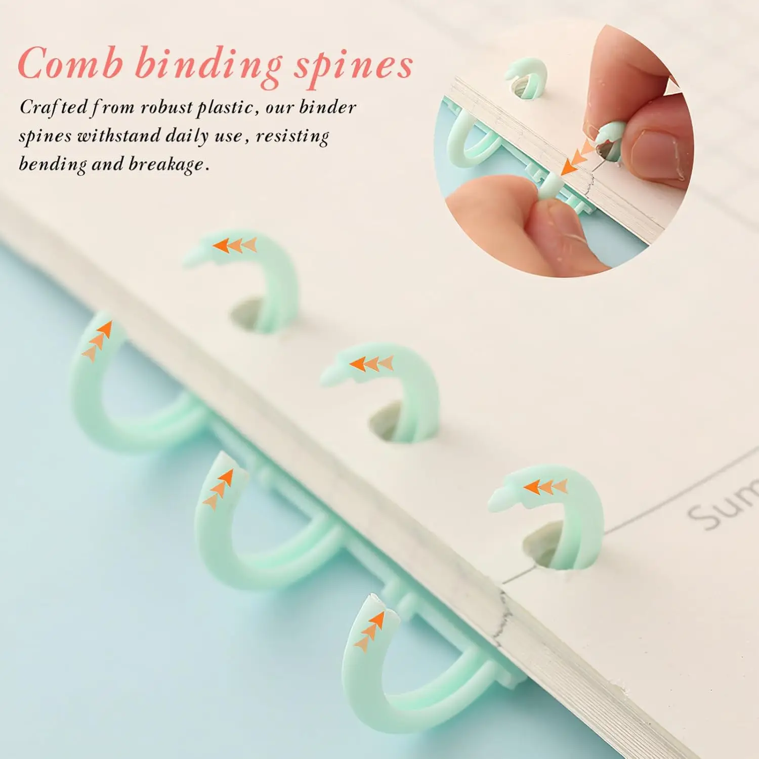 5/10Pcs Comb Binding Spines 30 Ring Plastic Binder Combs and Spines Binding Easy Edit for Document Notebook File Making