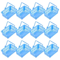 12 Pcs House Shopping Basket Tiny Mini Baskets with Handles Picnic Grocery Toy Children Room Miniature 1