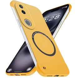 Magnetic Slim Frameless Matte Anti - Scratch Hard Cover - Shockproof Armor - Vivo iQOO Z10R (Yellow)