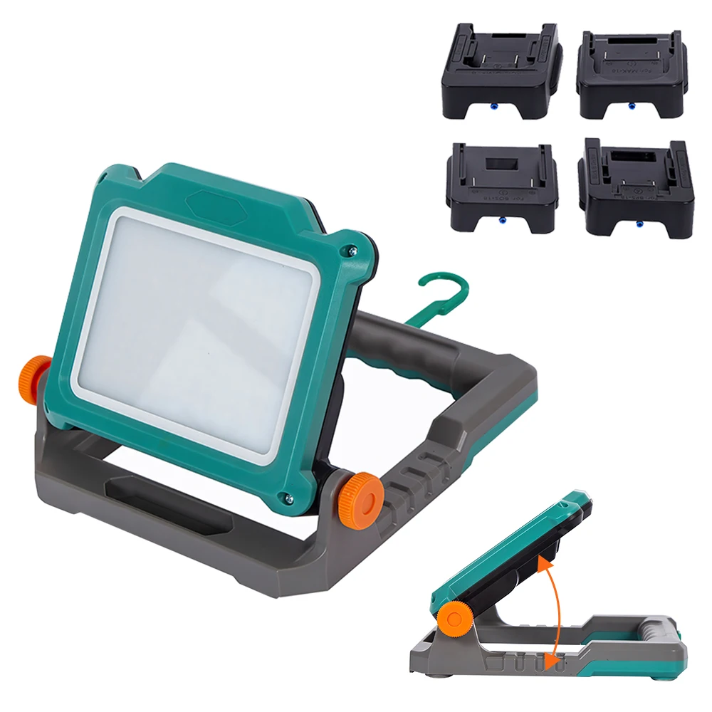 2021 Led lamp Outdoor For DeWalt Makita Bosch Milwaukee 18V 20V Li-ion Battery Supply LED working light foldable | Освещение