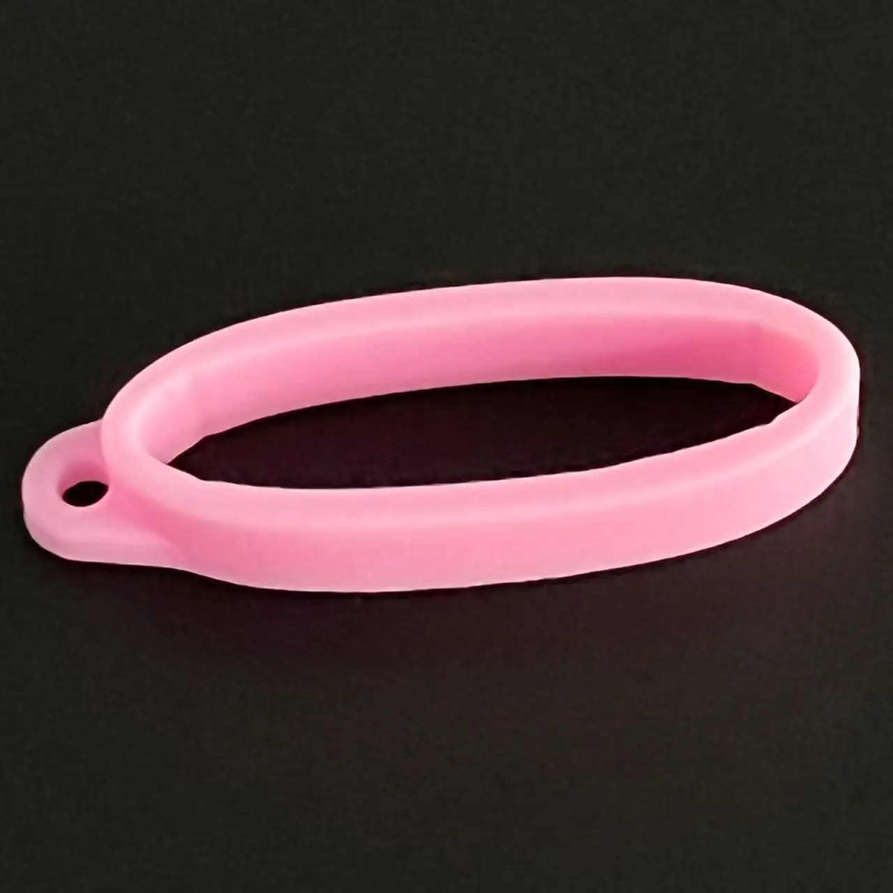 Silicone Ring Lanyard Band with Hanging Loop and Keychain Rubber Decoration