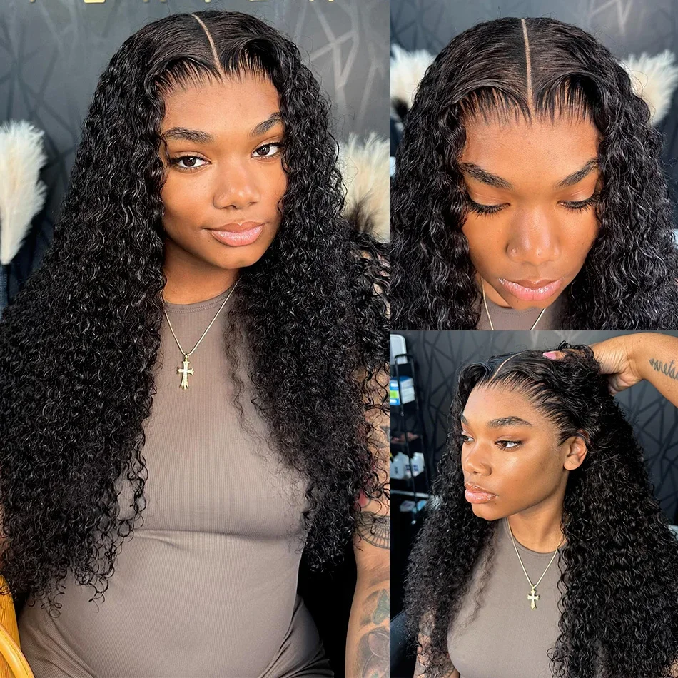 13x4 13x6 HD Lace Frontal Human Remy Hair Wig 30 38 Inch Curly Brazilian for Women 250 Density Deep Wave human hair wig