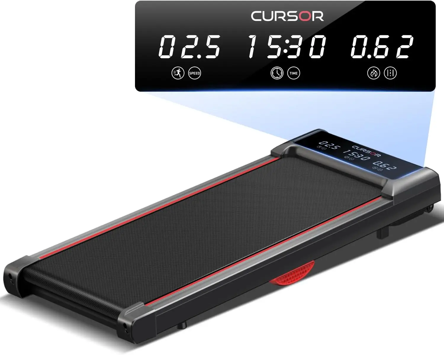 Full-Screen Display, Walking Pad for Home Small, 2.5 HP Quiet