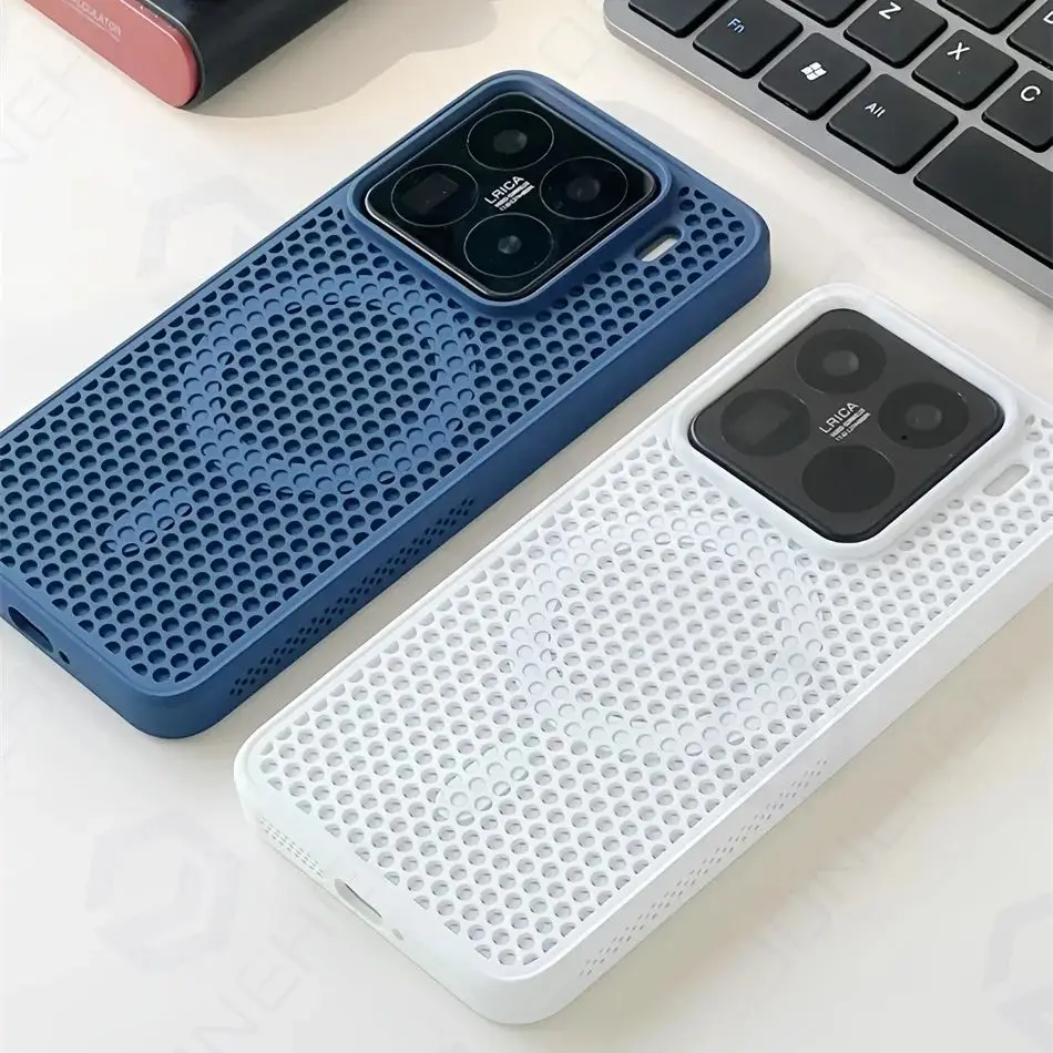 Magsafe Honeycomb Mesh Cooling Magnetic Case - Solid Color Silicone Bumper Cover