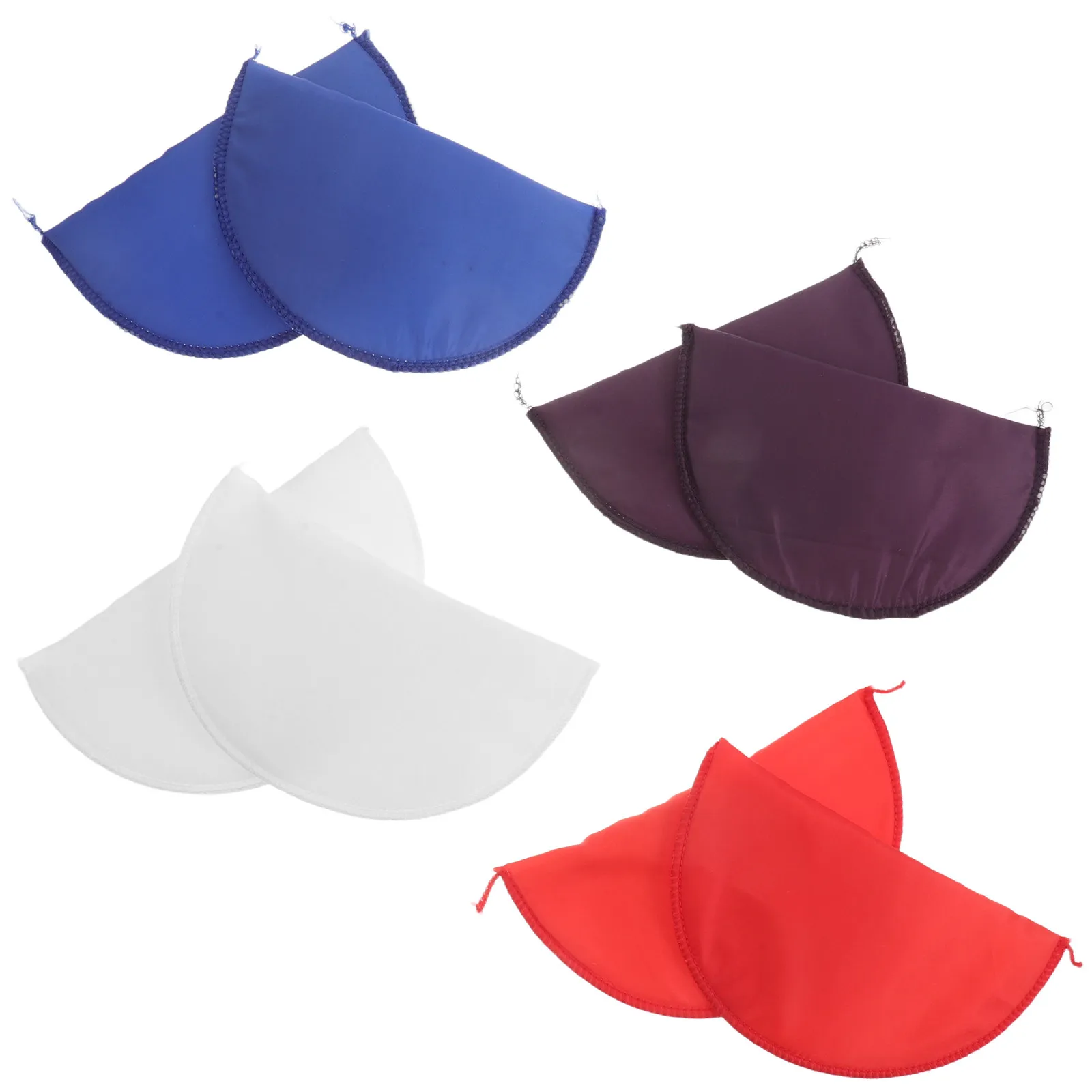 4 쌍의 어깨 패드 커버 스폰지 여성용 범용 바느질 패드 블레이저 정장 코트 자켓 의류