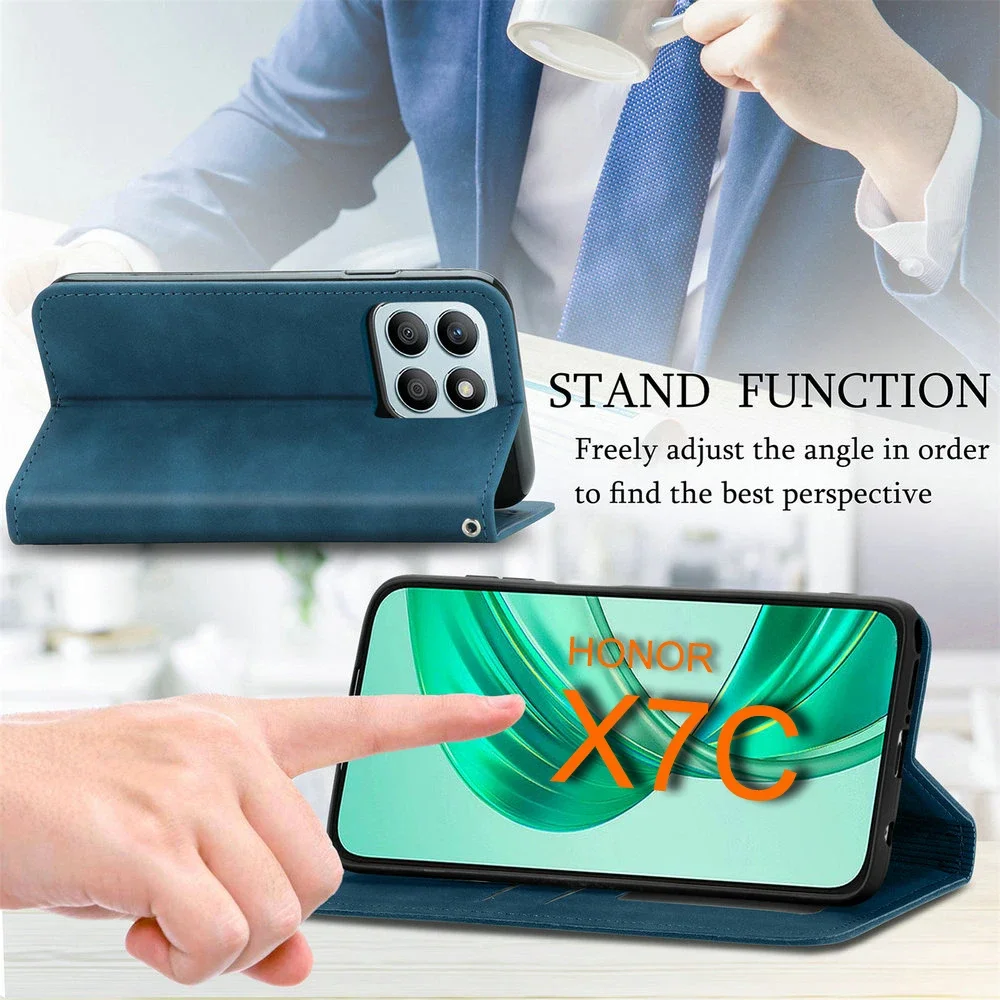 Luxury Magnetic Leather Flip Case Wallet  Cover