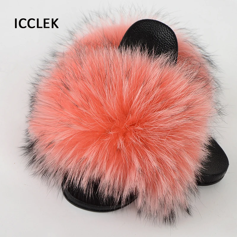 

Furry Fur Slippers For Women Summer Indoor Fluffy Slides Non-Slip Fur Flip Fliops Cute Slippers Sandals Dropshipping Wholesale