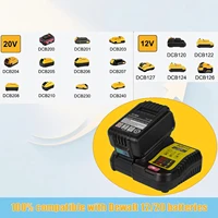 DCB112 Battery Charger For Dewalt 10.8V 12V 14.4V 18V 20V DCB206 DCB205 DCB204 DCB203 DCB120,DCB107 DCB115 DCB105(No battery) 5