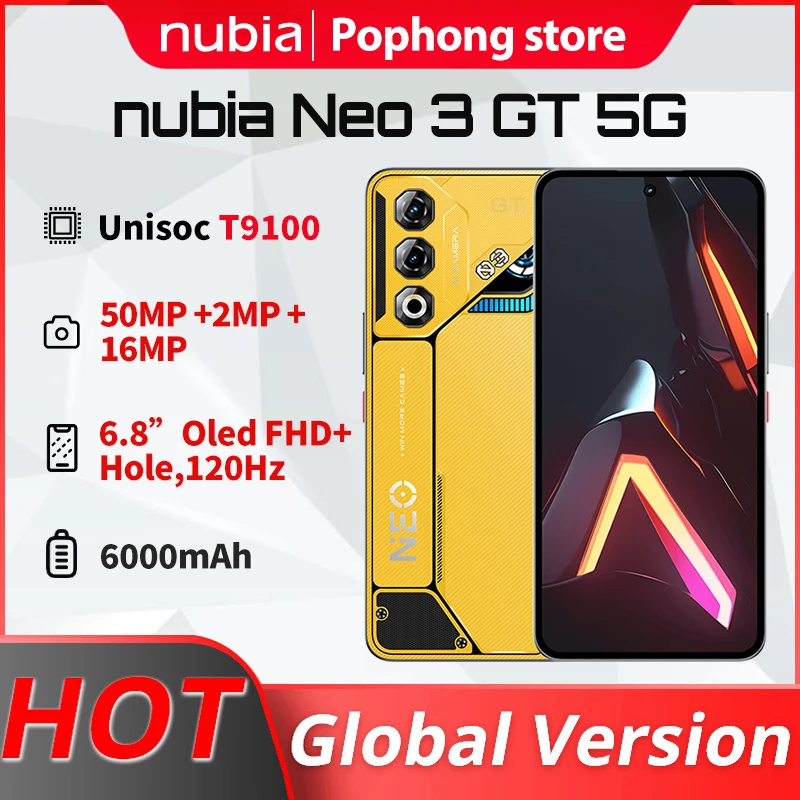 New Original Global Version Nubia neo3 GT 5G Smartphone 6.8