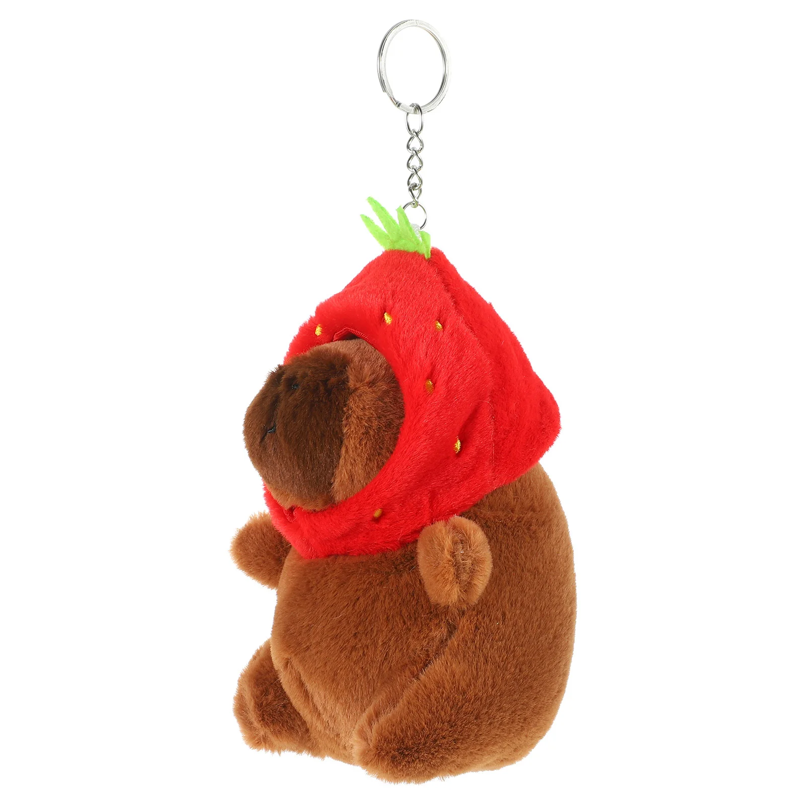 

Stuffed Capybara Keychain Strawberry Capybara Plush Pendants Schoolbag Plush Capybara Figure Keyrings Toys Cute Capybara Animals