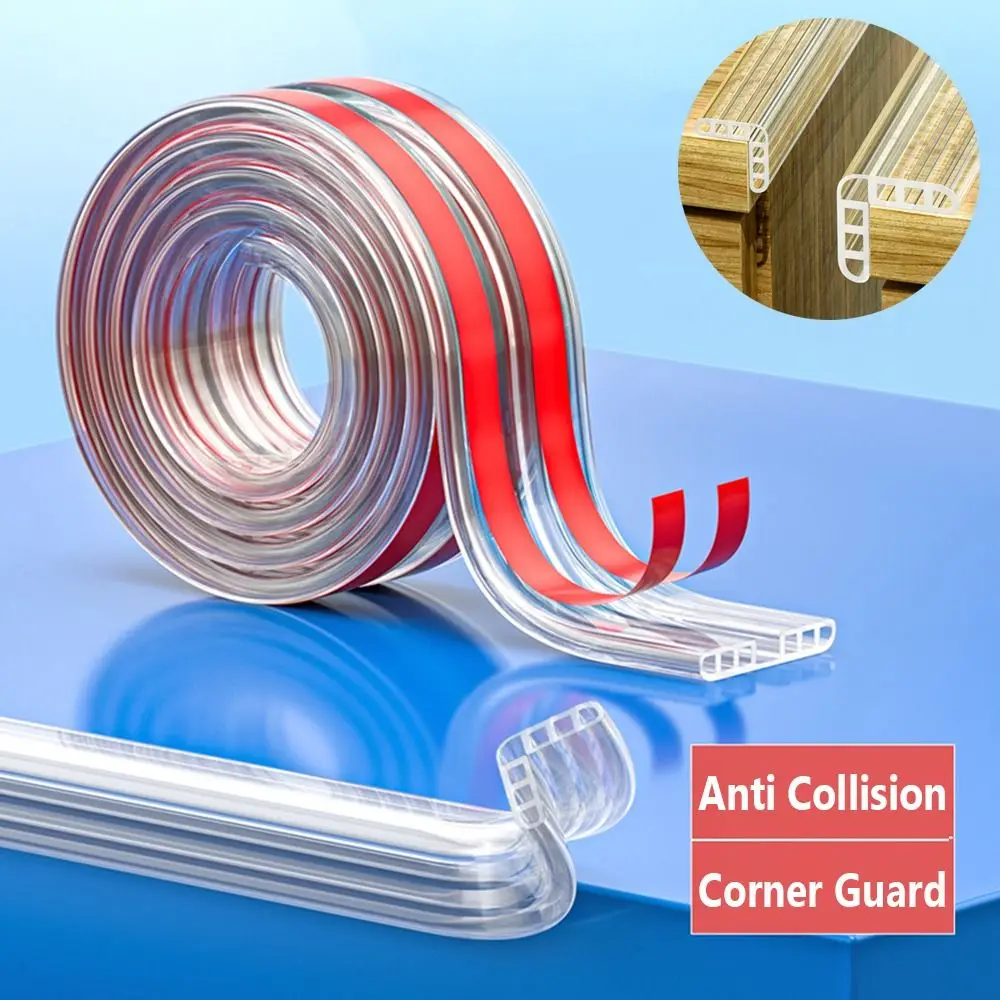 PVC Baby Proof Corner Guard Strip Transparent Self Adhesive Table Edge Protector