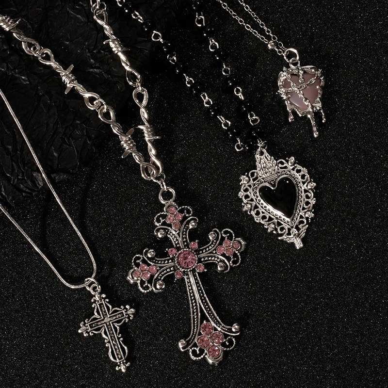 Y2K Sweet Cool Girl Personalized Creative Cross Love