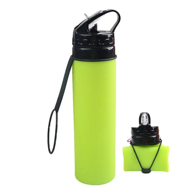 

Collapsible Water Bottle For Travel Portable Leak-Proof Silicone Travel Bottle 600ml Foldable Bottle For Travel Outdoor Swimming