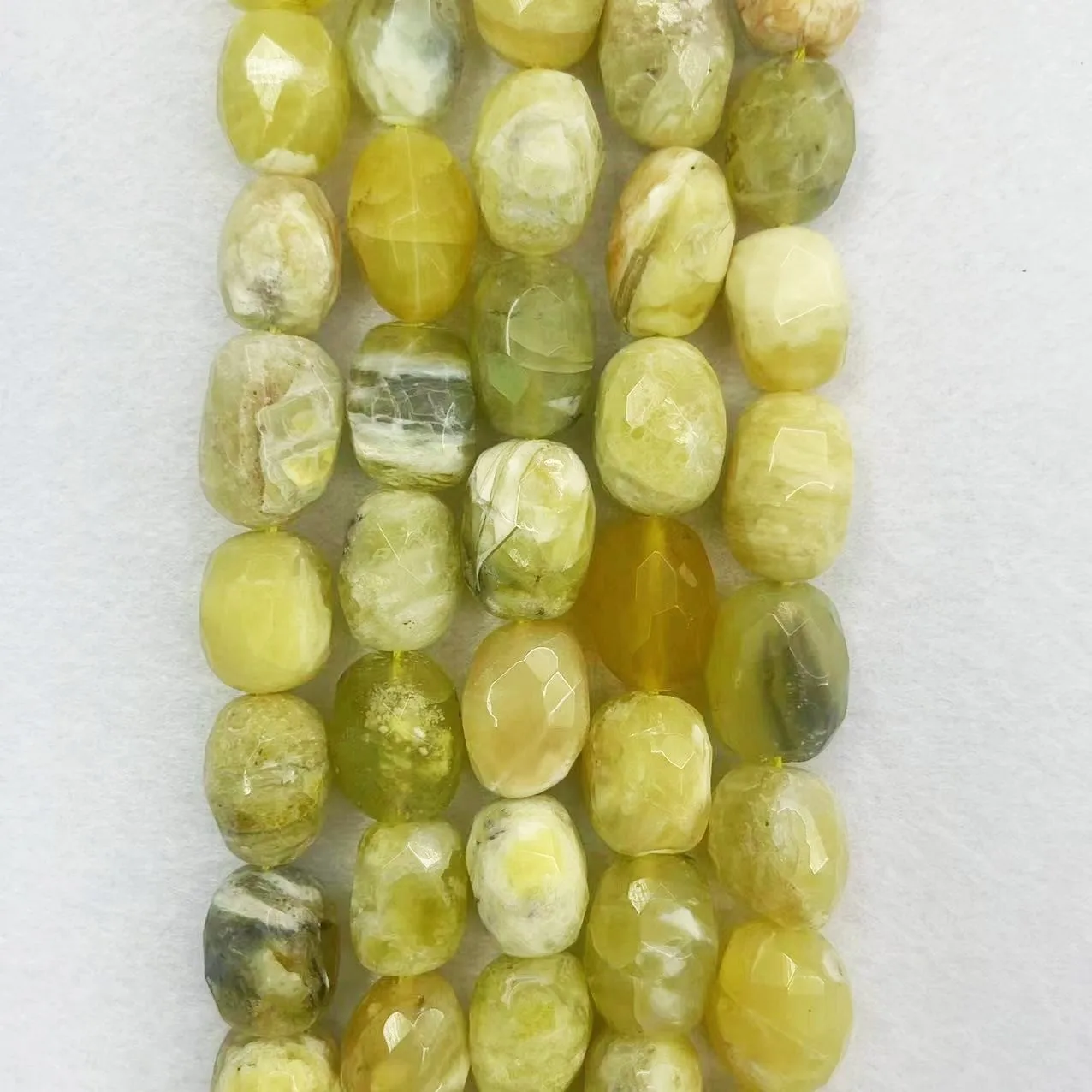 High Grade Natural Yellow Opal Stone Beads Raw Ore Oval Faceted Quartz Gemstone Nugget Loose Opals Bead For Noble Jewelry Making