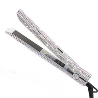 Hair Straightener Flat Iron with Rhinestons LCD Dispaly Titanium chapinha extreme 480F profissional planchas para el cabello 1