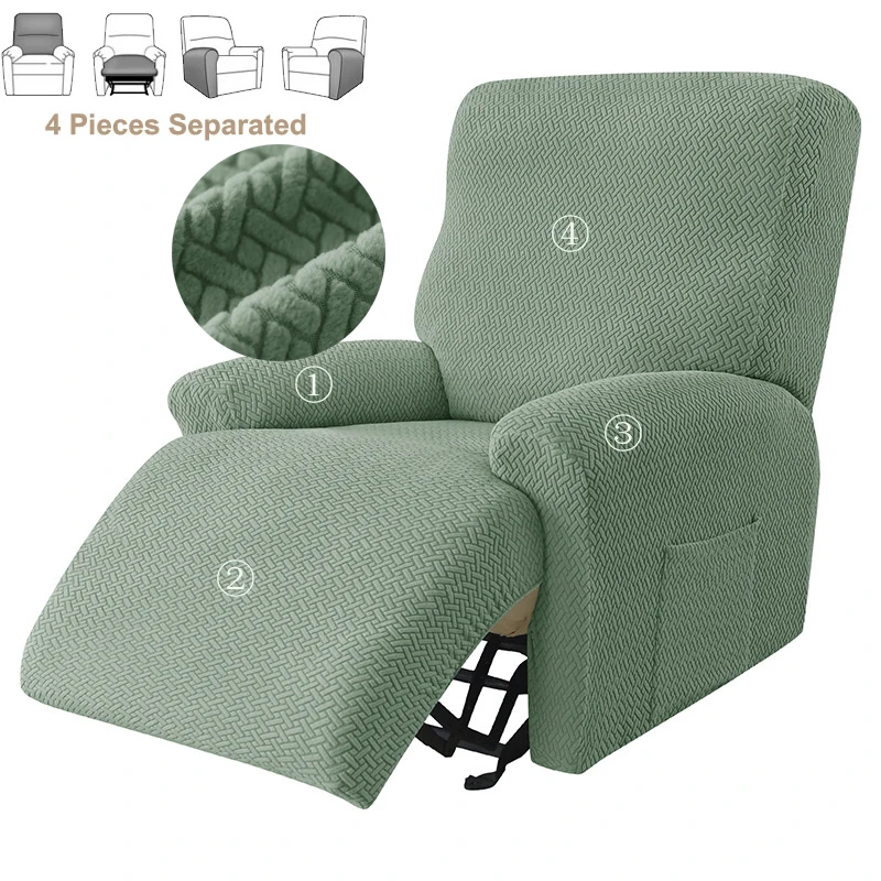 Split Jacquard Recliner Cover Elastic Lazy Boy Chair Sofa Covers