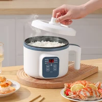 Mini Electric Rice Cooker Household Multifunctional Heating Pan Cooking Pot Double Layer 2L 2-3 People Mini Hotpot Soup Steamer 1