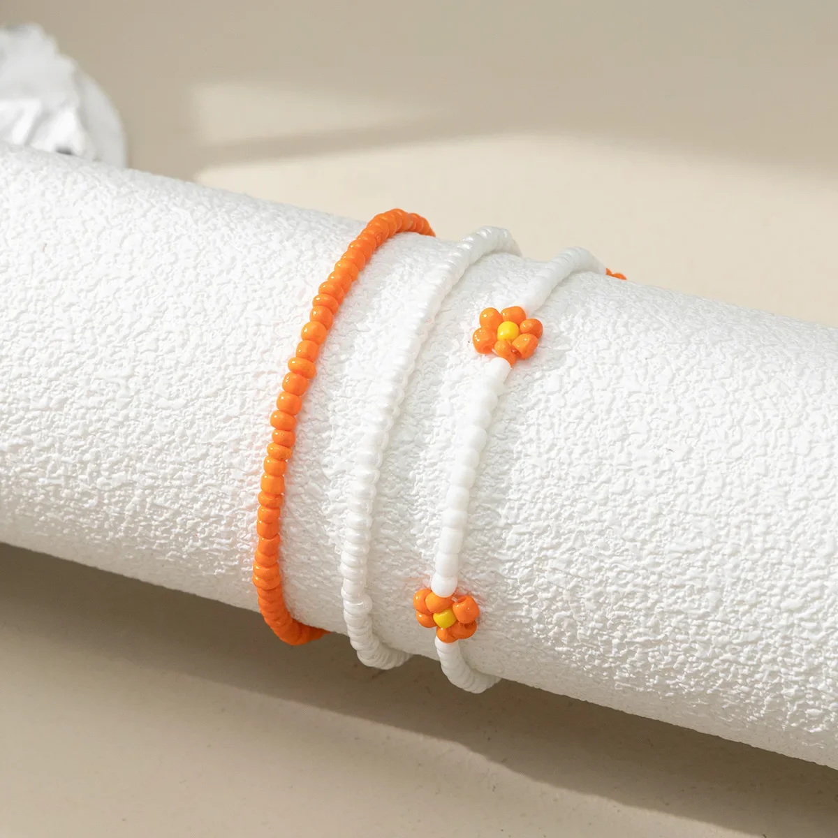 

Браслет с бусинами, модный простой ручной вязки, богемный Регулируемый Цветочный браслет