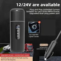 Bouilloire électrique Portable de 500ml, tasse chauffante pour voiture, écran tactile 12V/24V, réglage Intelligent de la température, bouilloire thermique de voyage 2