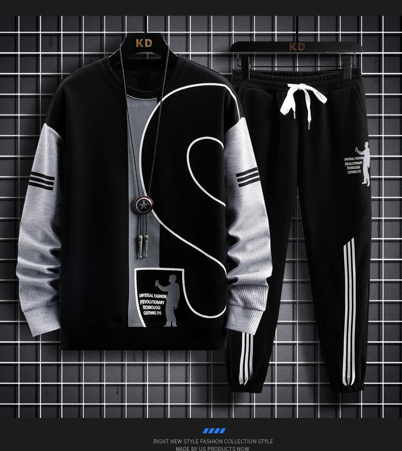 Title 3, Erkek Spor Yuvarlak Yaka Uzun Kollu Kazak Takım...