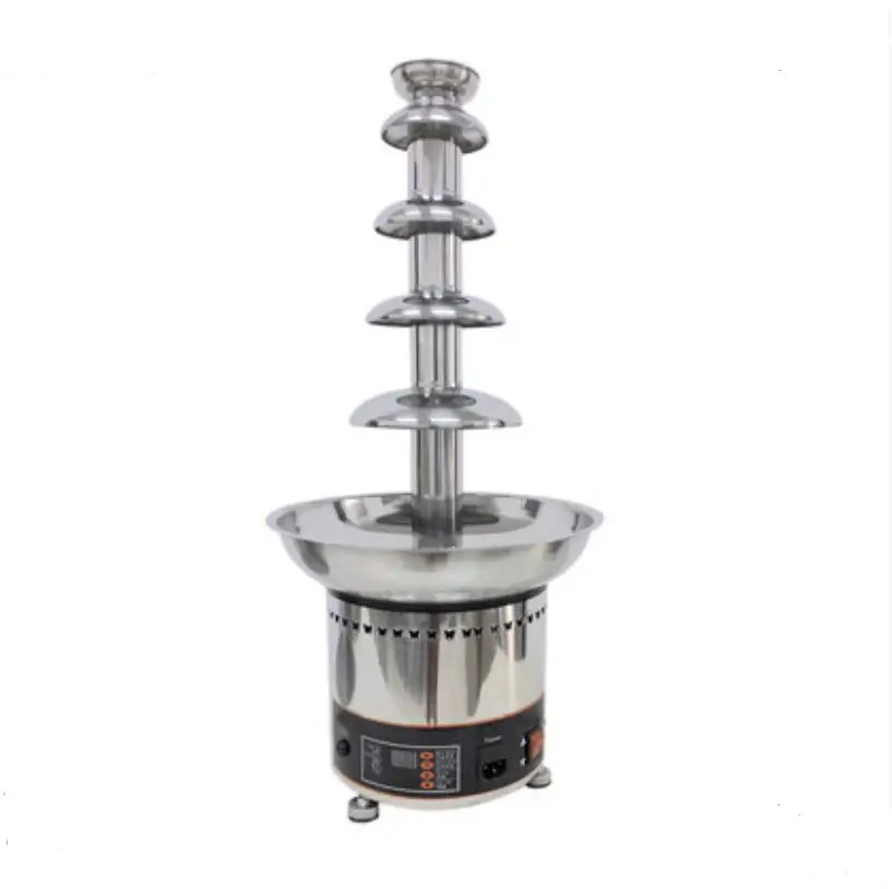 

5 Tiers Stainless Steel Chocolate Fondue Fountain Machine