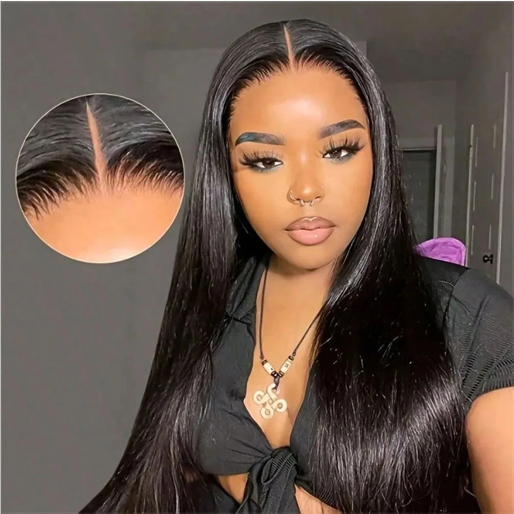 30 -42 Inches 13x6 HD Lace Frontal Wigs Bone Straight 13x4 13x6Lace Front Brazilian Pre Plucked Human Hair Wigs For Women 4
