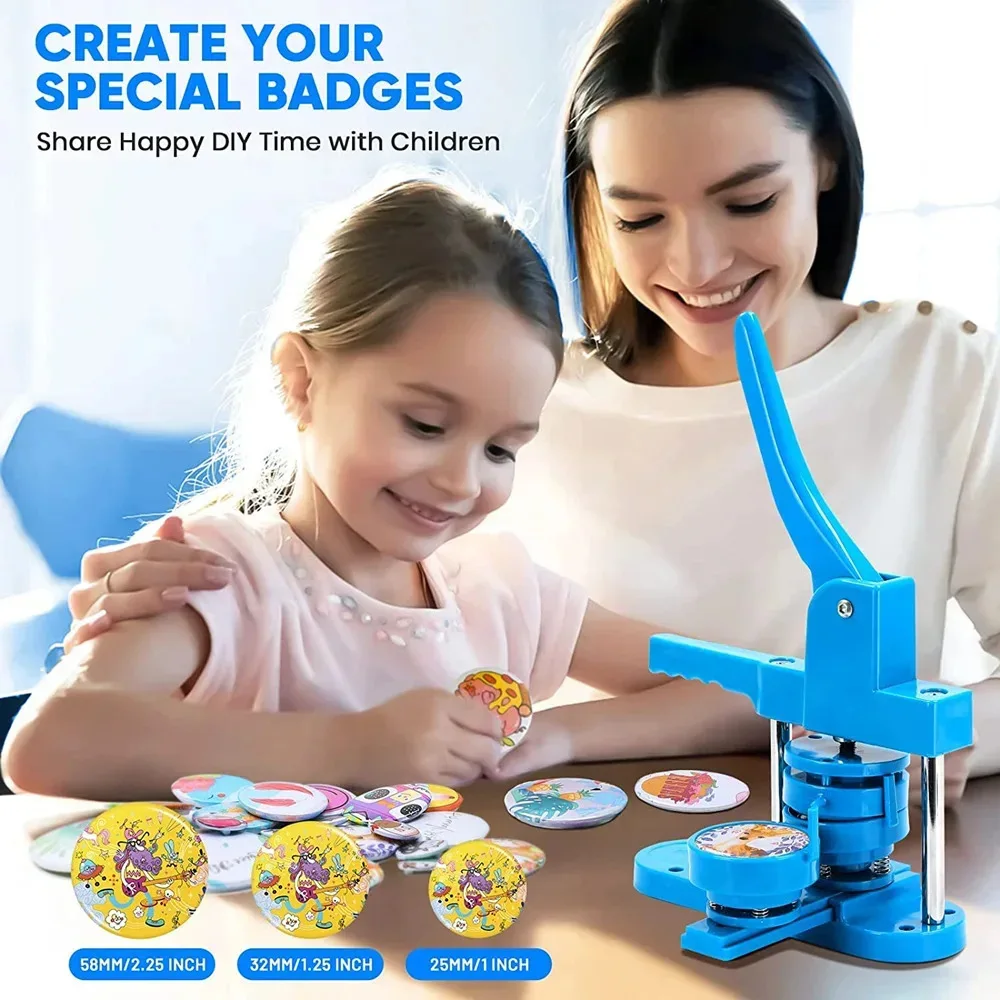 25/32/58MM Badge Button Maker Machine DIY Pin Brooch Button Badges Making Machine for Art Handicrafts Badge Punch Press Machine