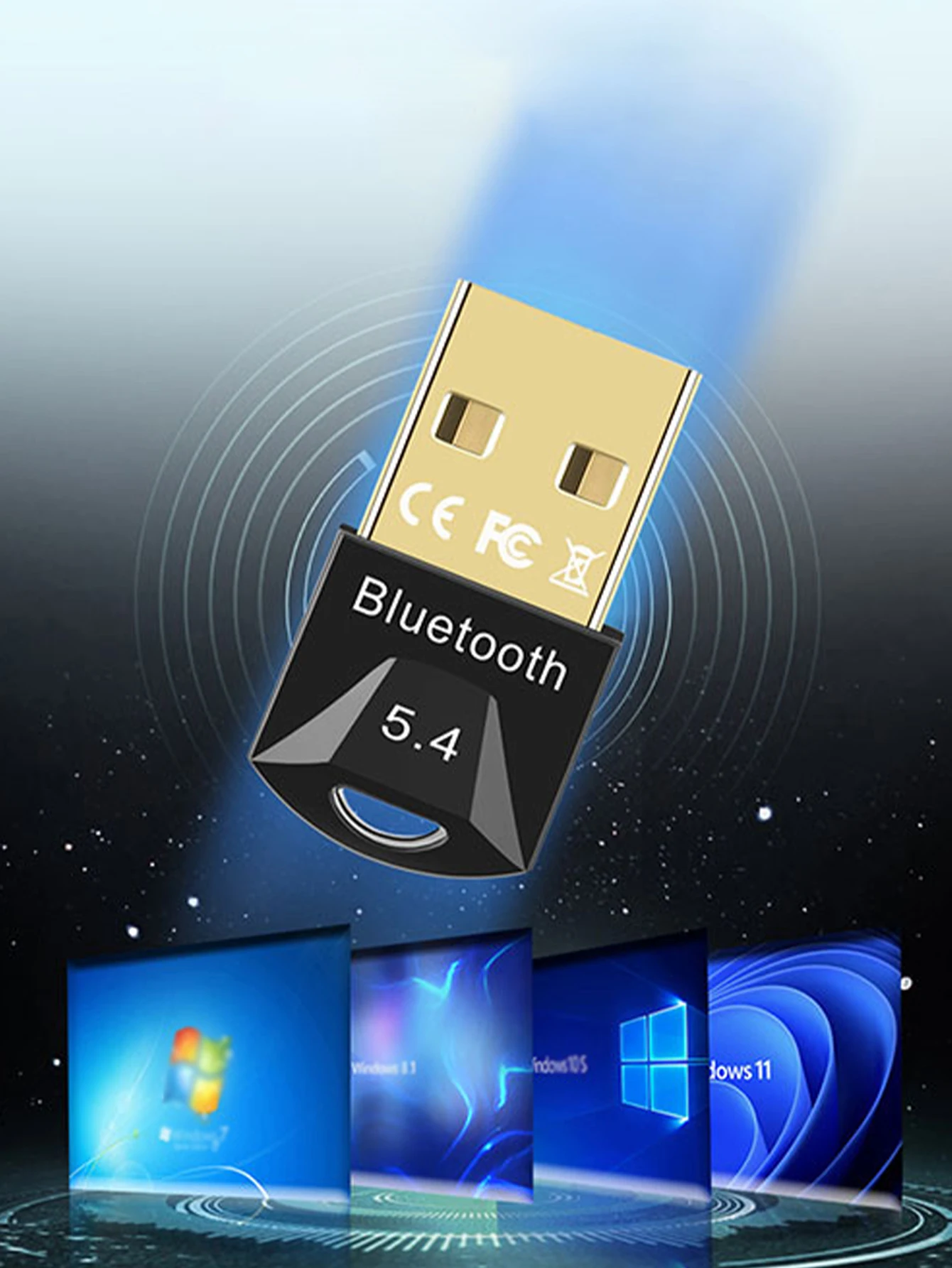 Bluetooth Adapter 5.4 Driver-Free Connected Wireless Upgraded Audio Transceiver Compatible Speaker Headphones