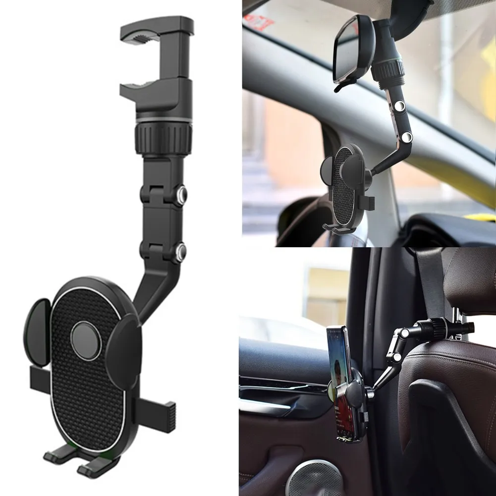 Accessoire téléphonie pour voiture GENERIQUE Support Téléphone Voiture de  Miroir Rétroviseur FONGWAN Support Rotatif à 360 Degrés Universel pour  Smartphones GPS - Noir