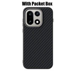 Premium Kevlar Carbon Fiber Pattern Protective Case with Magnetic Wireless Charging Capability - OnePlus 15 (Black)