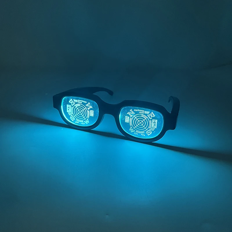LED Light-Up Glasses Cyberpunk Style Cosplay Accessory for Adults (Generic)
