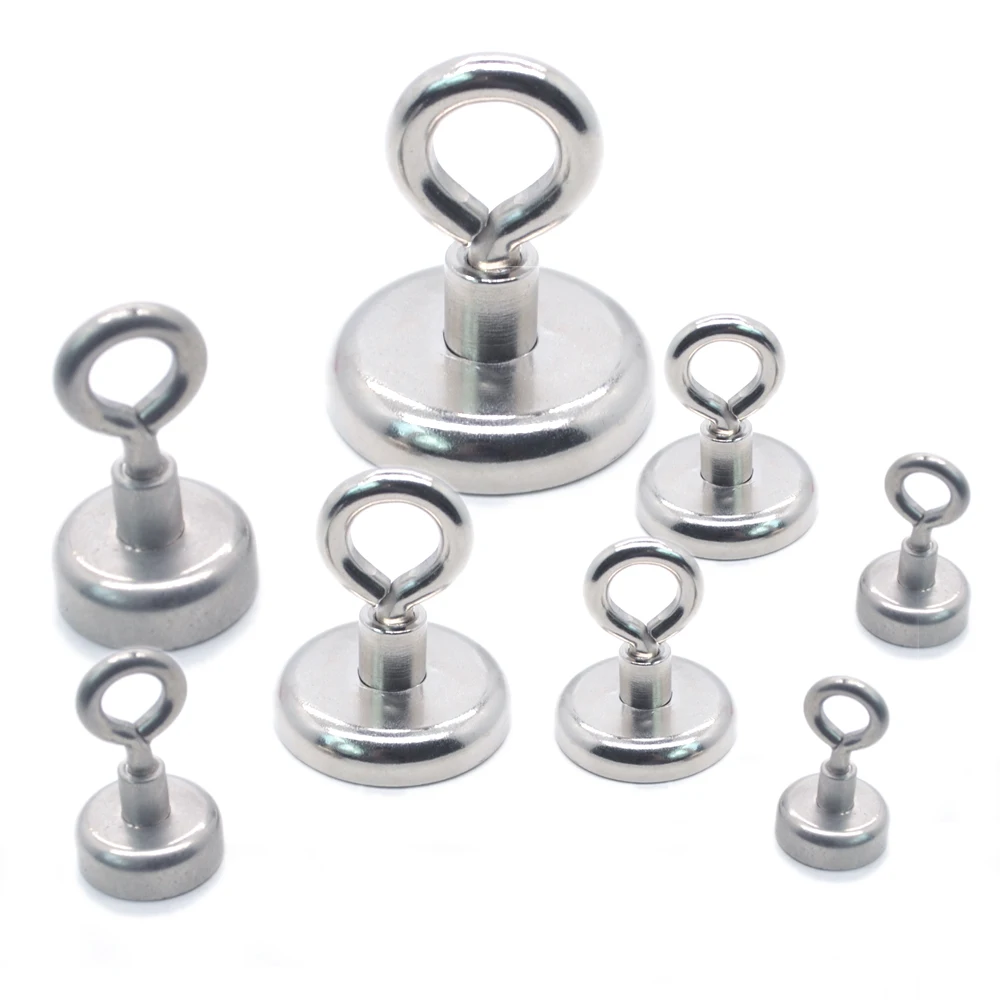 Powerful Strong Neodymium Fishing Magnets Super Power Salvage Search Magnetic Hook Sea Fishing Rare Earth Magnets Salvage Rings