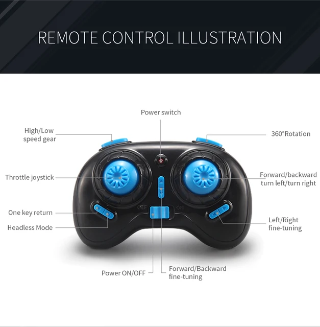 JJRC H36 Mini Rc Drone 360° Flip Headless Mode Remote Control Quadcopter with 1/2/3 Battery Remote Control Drone Toys For Kids 3