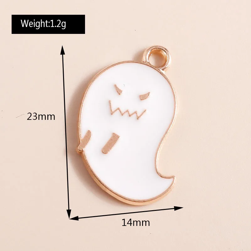 10 stücke Emaille Halloween Schädel Skelett Charms Penants für Halskette Ohrringe DIY Armband handgemachte Schmuck Zubehör Ergebnisse – Detail 3