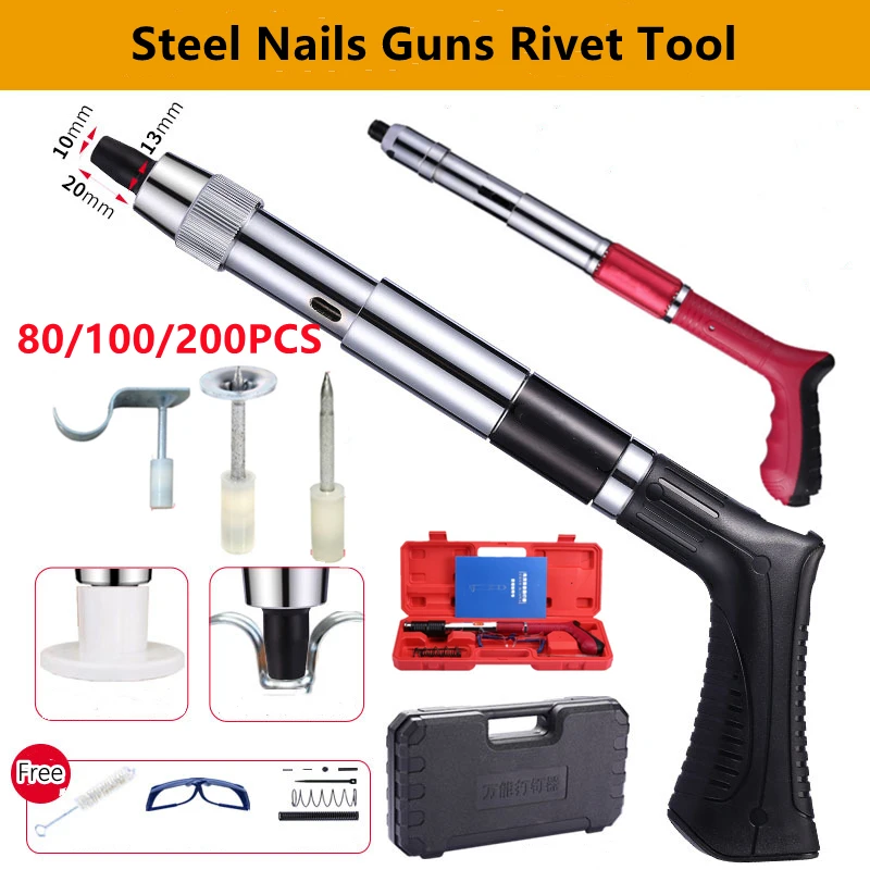 3/4 levels Adjustable Mini Steel Nail Gun Electricity Elevator Cable Slot Installation Decor Tool Wall Fastener Rivet |