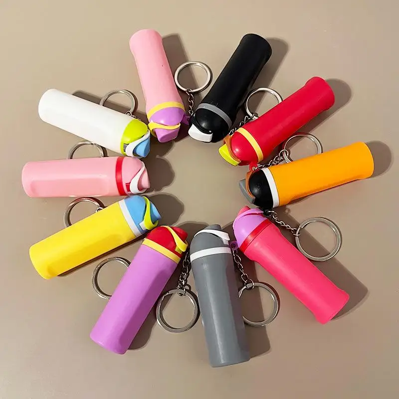 1 Pcs Fashionable Mini Water Bottle Style Keychain Can Hold Small Ornaments Lipstick Etc A Perfect Gift For Travel Daily Wear