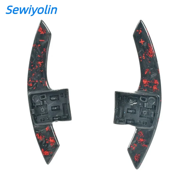 

Dry Carbon Fiber Steering Wheel Replacement Installation Shift Paddles For Ford Mustang 2015-2017