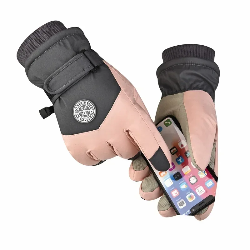 Cold Proof Winter Ski Gloves Outdoor Padded Warm Electric Car Riding Non-slip Waterproof Touch Screen Gloves for MenWomen