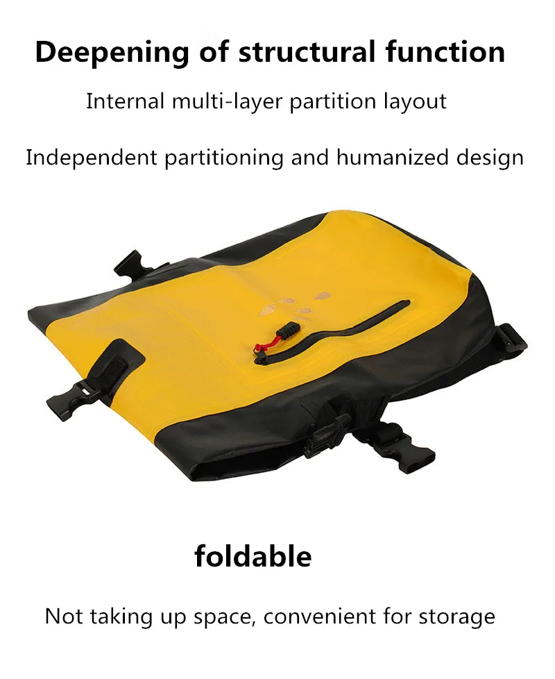 Wasserdichter Kajak-Trockensack, Drift-Schwimmrucksack, großer Fluss, Trekking, Schulter, Strand, Tauchen, Trocken-Rafting, Kanufahren, PVC-Campingtasche – Detail 7