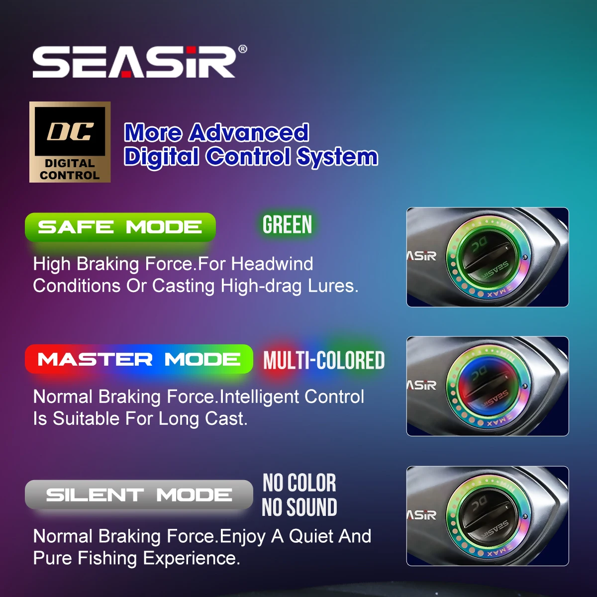 Seasir Rexcast Dc Reel Smart Long Cast 3 Digital Control Modes Max
