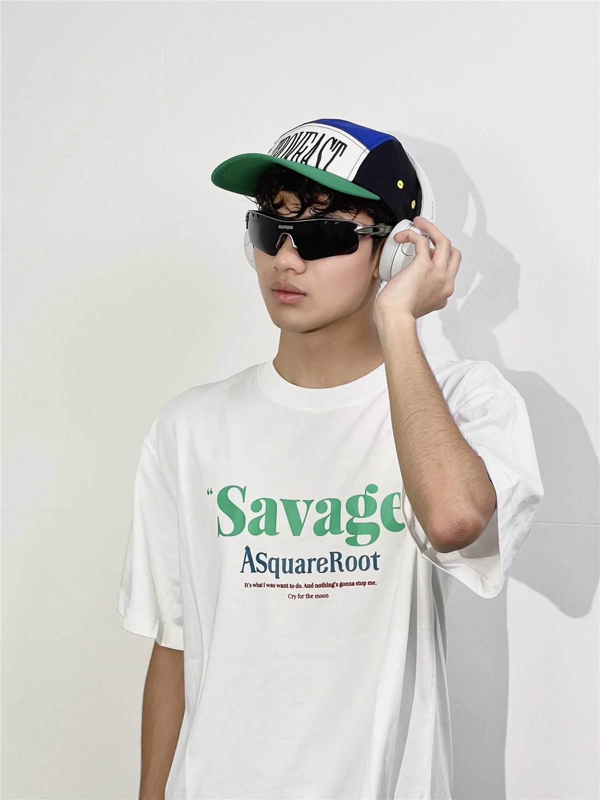 American Baseball Cap Street Color Collision Five Piece Cap Sports Skateboarding Duck Tongue Workwear Big Headband Hat