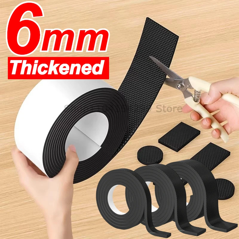 DIY 미끄럼 방지 가구 패드 무소음 매트 범퍼 댐퍼 두꺼운 논슬립 패드 발 커버 자가 접착 테이블 의자 발 보호 패드