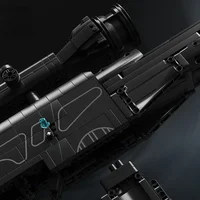 MOC Military War Weapons Accumulator Gun God Building Block Model LR4 Sniper Rifle Boy Bricks Puzzle Learning Education Toys 4