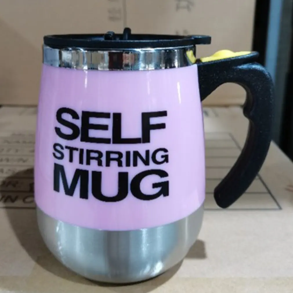 Stainless Lazy Self Stirring Mug Auto Mixing Tea Coffee Cup Office Gift YD008