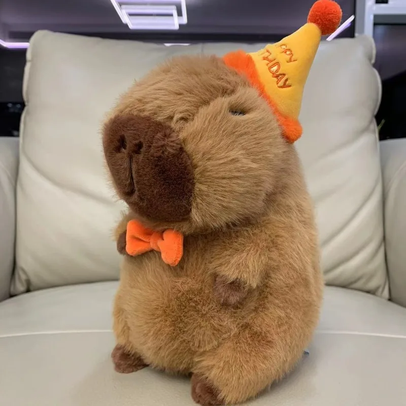 Capybara Kuscheltier Mit Happy Birthday Stickerei - Süßer Geburtstagsbegleiter Für Kinder